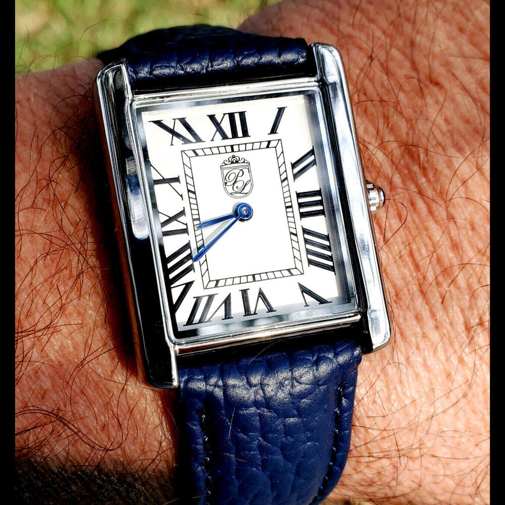 Pierre‎ Lucerne 1888 Vintage Swiss Design Mens Watch Blue